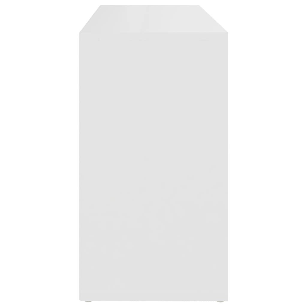 Scarpiera bianca, 103 x 30 x 54,5 cm, in legno, per corridoio, ingresso, soggiorno, cucina, camera da letto