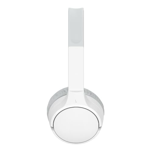 Belkin SoundForm Children's Mini Wireless Headphones with Built-in Microphone and Fun Sticker for 30 Hours Playback - Study Holidays on Ear Headphones for iPhone, iPad, Galaxy, White