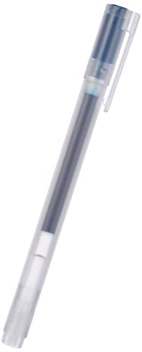 Muji Gel Ink Ballpoint Pen Cap Type 10-Pieces Set, 0.5 mm Nib Size, Blue/Black