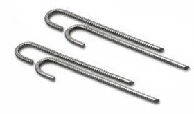 Crocodile Trading WIDE ARCH (Greater Anchorage Span) 8x 30cm Ribbed & Galvanised Ground Stakes