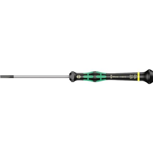Wera 05118012001 Kraftform Micro 2035 Slotted Electronics Precision Screwdriver, 3.5mm Head, 80mm Blade Length