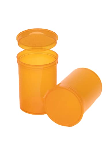 150 Pack Empty Pill Bottles with Pop Top Caps, Medicine Containers, Prescription Vials with Lids, Pop Top Bottles, Flip Top Caps, Empty Vials, Pill Organizer.(30 Dram, Amber)