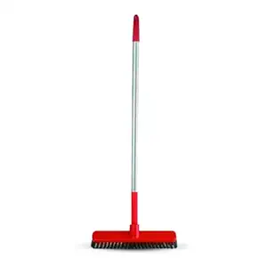 Kleeno by Cello Telescopic Hardtile Brush, Pack of 1, Red