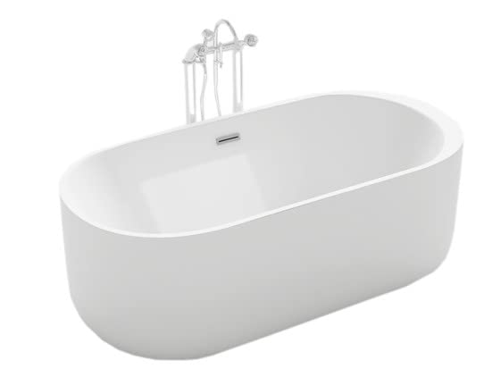 Vasca da bagno di design in acrilico autoportante.