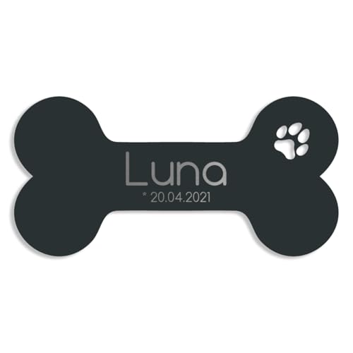 Jung Edelstahl Design personalisiertes Hundeknochen-Schild aus V2a...