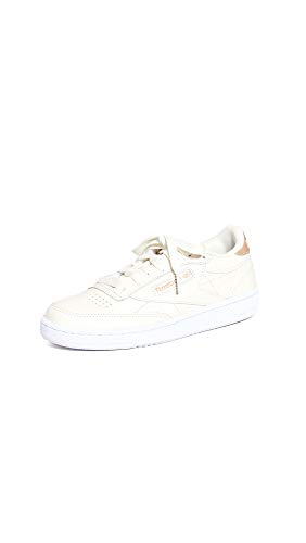 Image of Reebok womens Club C Sneaker, Chalk /Golden Bronze White, 6 US