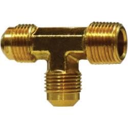 10347 Run Tee, 5/16 in SAE 45 deg Male Flared x 1/8 in Male NPTF x 5/16 in SAE 45 deg Male Flared (2 Pack)