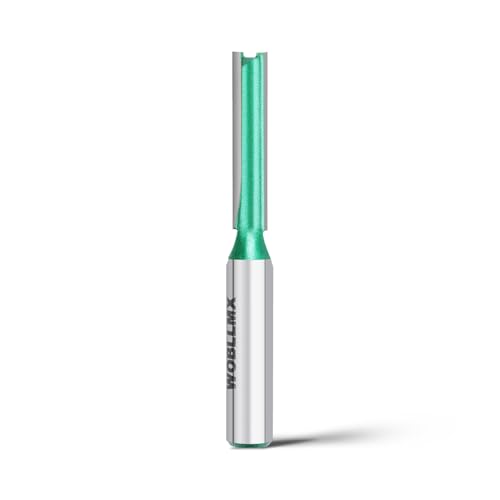 WOBLLMX Fraise à affleurer à tige de 8 mm, diamètre : 7 mm, longueur de travail : 30 mm, lame en métal dur pratique, durable et tranchante pour fraise à queue CNC pour plaque de densité en bois massif