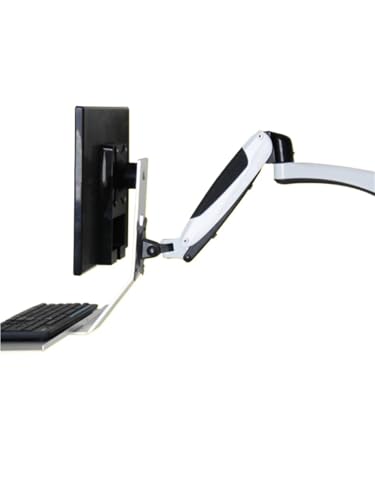 Support de moniteur d'ordinateur industriel double bras avec plateau clavier