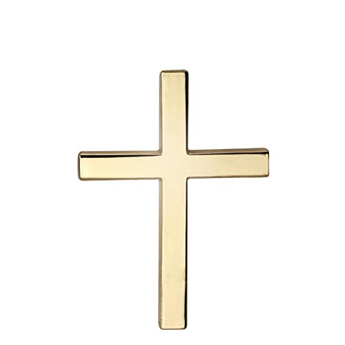 Image of Cross Metal Car 3D Sticker Cross Emblem for Car Motorcycle Scratched Decorative Car Logo Side Tail Logo (Gold)