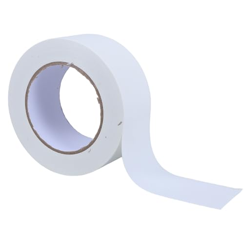 MAGICLULU Ruban Adhésif Toilé Industriel Blanc 5 Cm X 27 M, Ruban Adhésif Haute Résistance Facile à Déchirer, pour Fixation de Moquettes, Réparation de Sols et Usage Polyvalent en Milieu