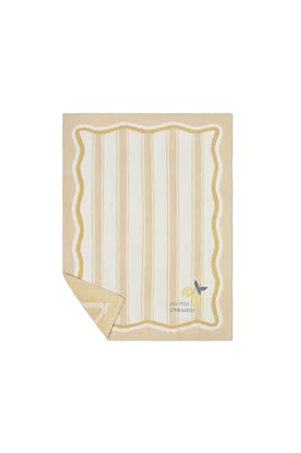Image of Barefoot Dreams CozyChic Lemon Stroller Blanket, Daffodil Multi, 30 inchx40 inch