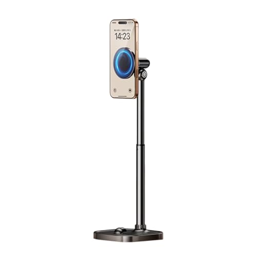 Support de bureau pour téléphone en aluminium stable et réglable en hauteur