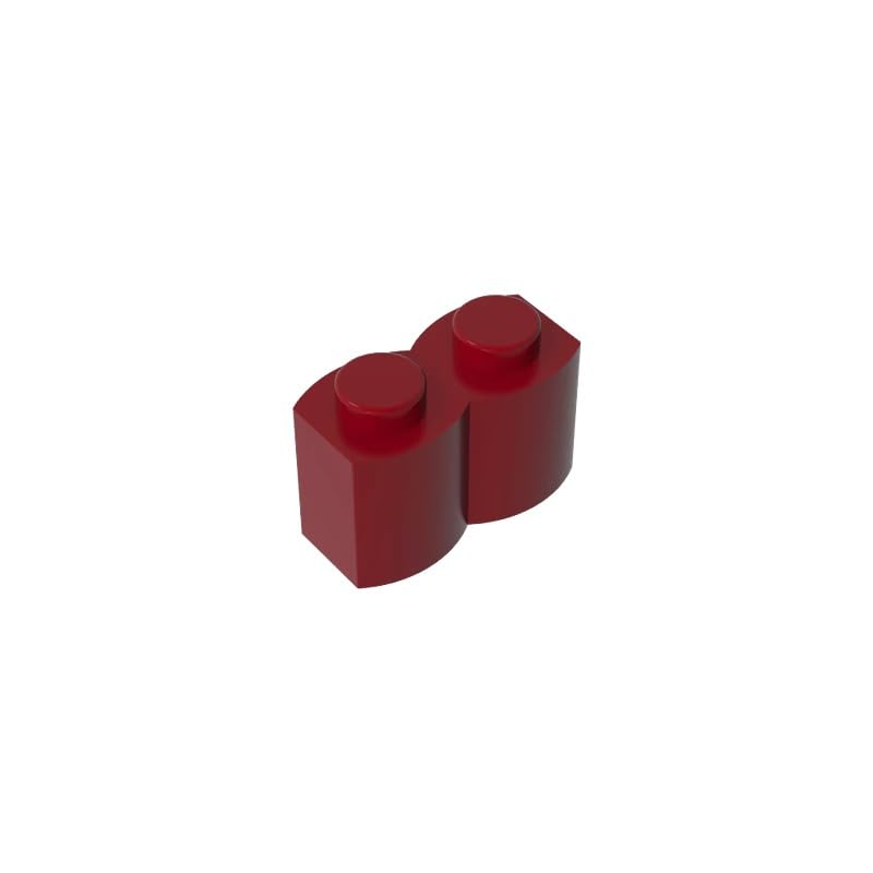 Gobricks 30136 Basic Bricks Brick Special 1x2 Palisade [aka Log] 50 Pieces GDS-749 Compatible with Lego Building Blocks Color:Dark Red — image 1
