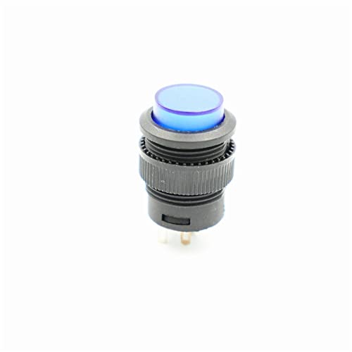 Bouton R16-503 16MM LED 3V, commutateur 4 broches à réinitialisation automatique