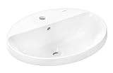  hansgrohe Xuniva D lavabo encastrado, con rebosadero, 1 agujero para grifo, 550x450mm, blanco, 60160450