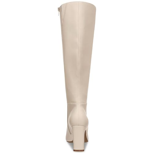 Alfani Womens Tristanne Faux Leather Tall Knee-High Boots Ivory 11 Medium (B,M), Bone Smooth3