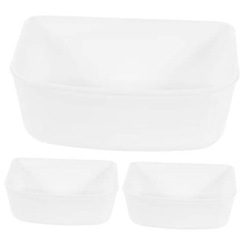 INOOMP 3個鳥用フィーダー プラスチック製 鳥かご用食器 水 餌両用 大容量