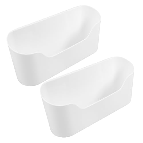 KICHOUSE 2pcs Adhesive Cabinet Door Organizer for Kitchen and Bathroom Wall-mounted Hanging Basket and Sundry Holder Versatile Storage for Makeup Office Supplies and More