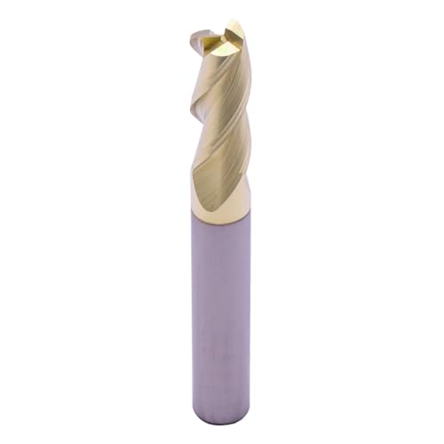 Image of 5 /16 inch 3 Flute Solid Carbide Square End Mill, ZrN Coated for Aluminum | 37 Helix, 5 /16 inch Cutting Dia, 5 /16 inch Shank Dia, 13 /16 inch Length of Cut, 2-1 /2 inch Overall Length, for Milling Aluminum and Copper