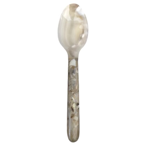 Caviar Spoons, Mother of Pearl Spoon Soup Spoons, Caviar Spoons with Hand Craft Splicing Handle, Mother of Pearl Spoons for Caviar, Egg, Ice Cream, Salt, Coffee Serving