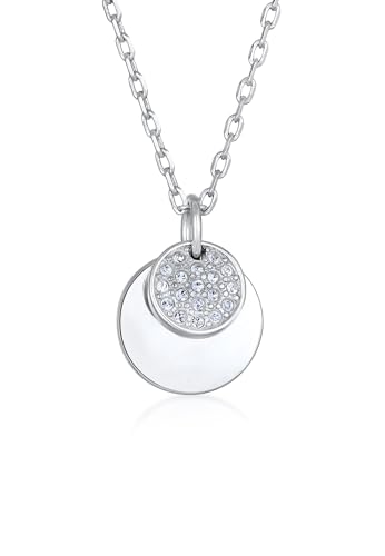 Collier Elli pendentif plaquette argenté, le bijou idéal du bureau aux soirées