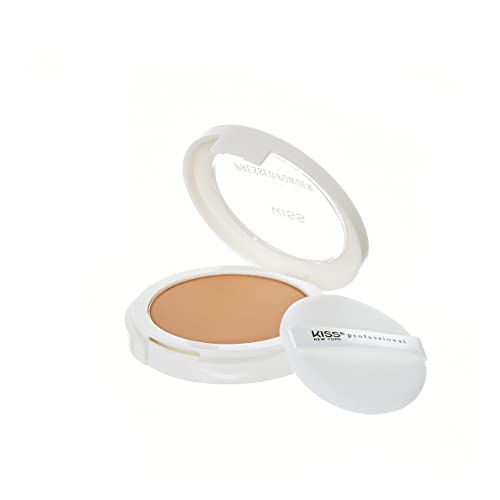 Kiss Cover And Care Acne Control Pressed Powder Shine Free Face Light Weight Makeup Setting Powder - App340 (Caramel) #TOP2