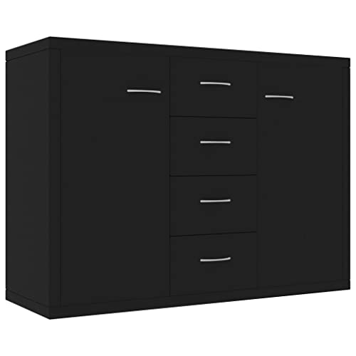 vidaXL Sideboard, Kommode mit viel Stauraum, Schrank mit 4 Schubladen 2 Türen, Mehrzweckschrank...