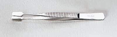 Tweezers, Stainless Steel, Spade tip, 4.5"L, 12/pak