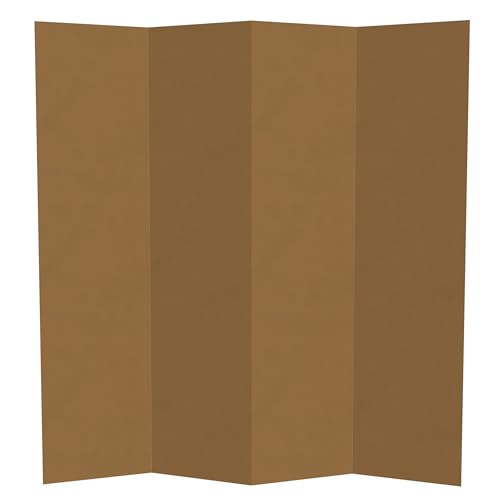 6 ft. Tall Brown Temporary Cardboard Folding Screen - 4 Panel