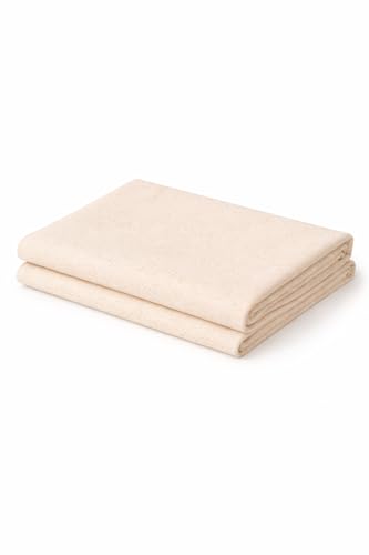 Image of Embroidery Fabric Material 100% Pure Cotton Canvas Cloth for Punch Needle, Creme Color, for Embroidery and Needlework and Art and Crafts 1 Meter