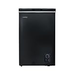 HYE Chest Freezer - 96L Freezer, Quiet 42 dB Operation, Mechanical Temperature Control, Freestanding Design, Black, Suitable For Garages & Outbuildings - RF01CF96B24