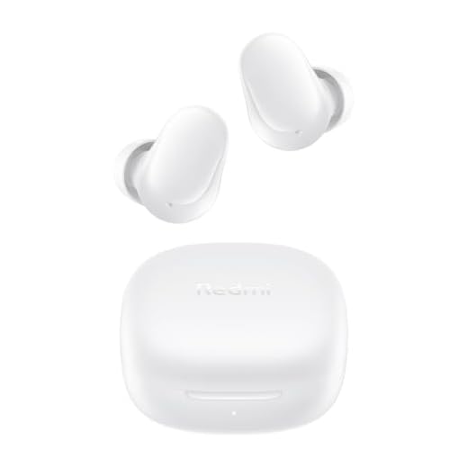 Redmi Buds 6 Play - In-Ear Kopfhörer, 36h Akkulaufzeit, 10mm Dynamik-Treiber mit 4 EQ-Einstellungen, AI-Geräuschunterdrückung für Anrufe, Bluetooth 5.4, Schnellladen für 3h Musik in 10 Minuten,White