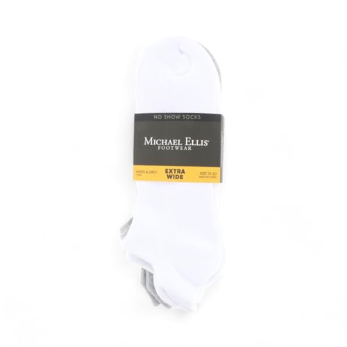 Michael Ellis BIG No Show Socks - EXTRA Wide (Men's Size 16-22)2