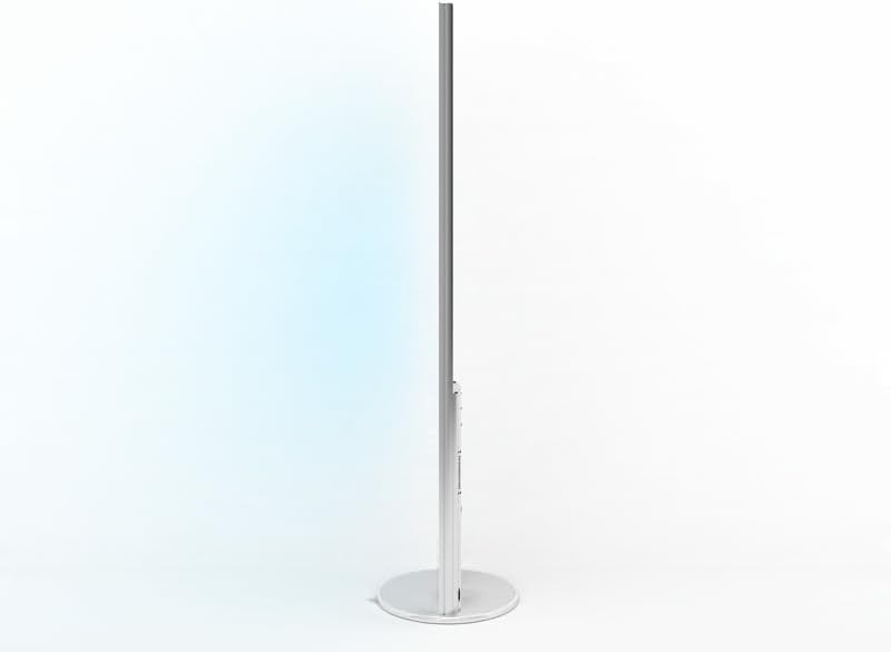 Side proffsfile view av SWEDX Lamina-displayen, vilket betonar dess mycket smala design.