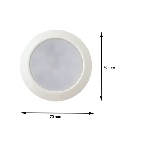 Marvix 4 x LED 12V 24V Spot Lights White Surface Mounted Downlights Dimmable IP66 Waterproof Caravan, Motorhome, Campervan - Image 3