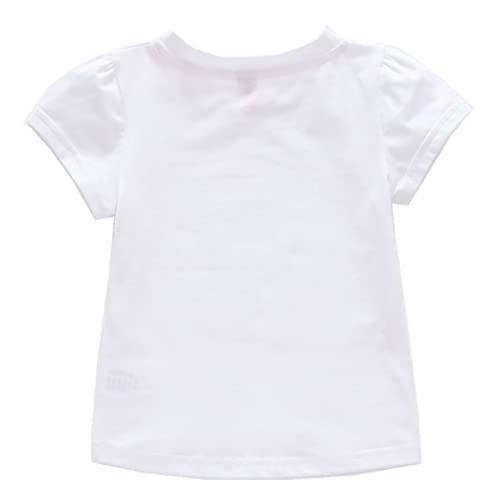 Girls T-Shirt Short-Sleeve Basic Tee White Shirt Casual Daily Tshirts Tee2