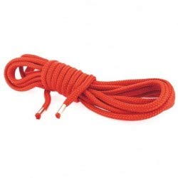 Corde bondage doux rouge Rimba 5m pour initiation et art du shibari confortable