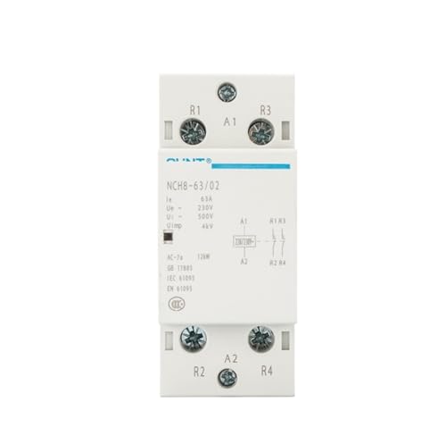 Contacteur domestique combiné AC NCH8-63A 220V 230V relais 63A 2NC modulaire