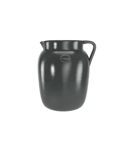 Gaia Pitcher Home Decor tradizionale Home decor fatto a mano Vaso decorativo per fiori Ceramica Antracite alto 20cm