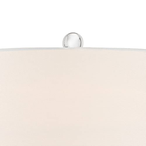 Lámpara de mesa moderna Taylor azul con base de mármol blanco miniatura 2