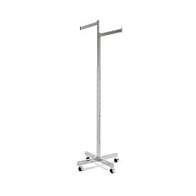 Econoco Commercial 2-Way Heavy Duty Straight Arms with "X" Style Base, Rectangular Tubing, Chrome K21X