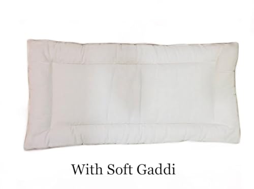 Image of A to Z Hub Rajwadi Comfortable Soft Cloth Swing New Born Baybies /Ghodiyu /Khoyu /Cloth /Baby Cool Cotton with Mosquito Net and Stainless Steel Pipe (Design 1)