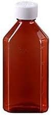 Oval Pharmacy Bottle for Liquid Medicine – Amber Medicine Bottle - Child Resistant Cap – Full Cases - Prescription Pharmacy Bottle (2 oz/200 Units)