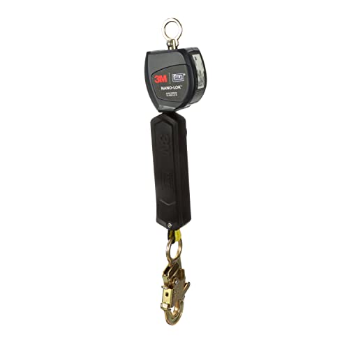 Image of 3M DBI-SALA Nano-Lok 3101252 Self Retracting Lifeline, 6-Foot, 3 /4-Inch Dynema Polyester Web, Snap Hook, Swiveling Anchor Loop, Blue