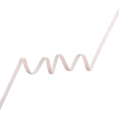 Dindosal Dusty Rose Velvet Ribbon 3/8 Inch Single Face Thin Velvet Ribbon For Gift Wrapping, Dusty Rose Ribbon Wedding, Ribbon For Hair Bows, Choker, Cafts, Bouquet - 25 Yards #TOP2