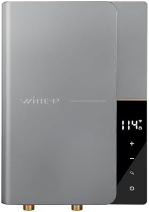 Tankless Water Heater Electric 13kW 240Volts WINTEMP Endless On Demand Hot Water Self Regulating LED Temperature Display Space-saving Suitable for Bathroom Showers ETL