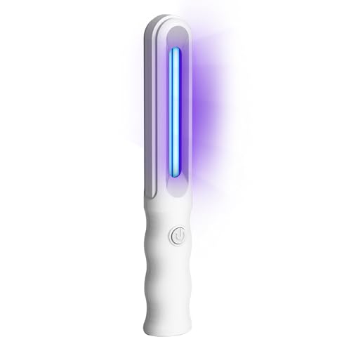 Varita desinfectante de luz UV, lámpara de desinfección de luz UV portátil, mini luz desinfectante UV de mano para el hogar, hotel, coche, viaje, coche, lámpara esterilizadora de varita UV mata el 99%
