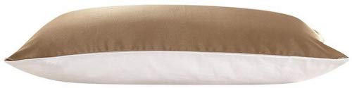 LilySilk Sleep Silk Pillowcase Zip Travel for Hair with Cotton Underside Standard/Queen 20x30 Inch Taupe 1pc 19 Momme Gift Box