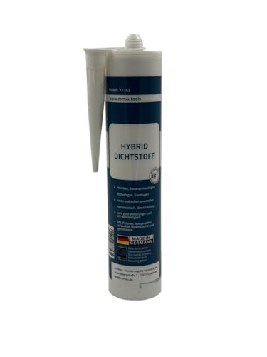 Hybrid Dichtstoff 300ml Weiß – Premium MS Polymer Dichtmasse für Hochbau & Fassade | Dauerelastische Fugendichtungsmasse Innen & Außen | Witterungsbeständiger Bauacryl | Made in Germany